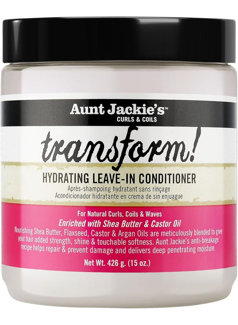 Aunt Jackie's Aunt Jackie’s Transform Leave-In Conditioner 426g for Dry and Damaged Hair, Moisture & Strengthening Care - Image 1